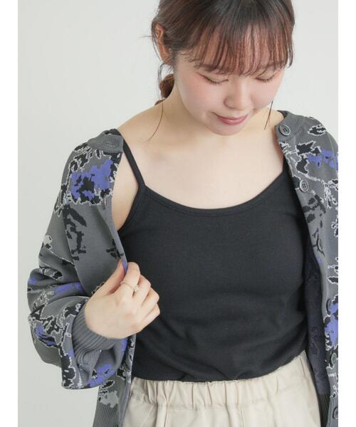 Samansa Mos2（サマンサ モスモス）の「柄アソートカップ付きキャミソール（キャミソール・レディース・キナリ/その他/ブラック/ブラウン・F）」の3枚目の写真