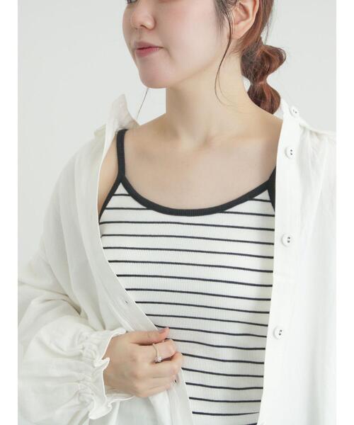 Samansa Mos2（サマンサ モスモス）の「柄アソートカップ付きキャミソール（キャミソール・レディース・キナリ/その他/ブラック/ブラウン・F）」の7枚目の写真