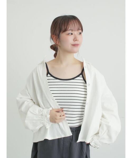 Samansa Mos2（サマンサ モスモス）の「柄アソートカップ付きキャミソール（キャミソール・レディース・キナリ/その他/ブラック/ブラウン・F）」の8枚目の写真