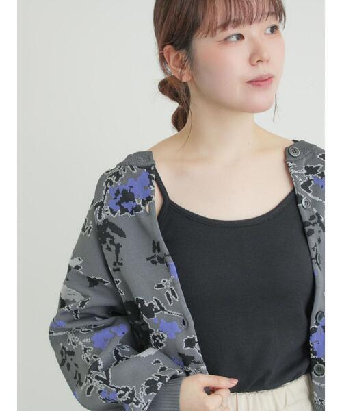 Samansa Mos2（サマンサ モスモス）の「柄アソートカップ付きキャミソール（キャミソール・レディース・キナリ/その他/ブラック/ブラウン・F）」の9枚目の写真