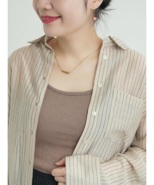 Samansa Mos2（サマンサ モスモス）の「柄アソートカップ付きキャミソール（キャミソール・レディース・キナリ/その他/ブラック/ブラウン・F）」の10枚目の写真