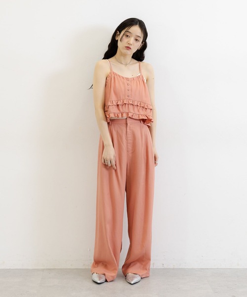 RAGEBLUE（レイジブルー）の「リネンフリルビスチェ/セットアップ対応（キャミソール・レディース・ホワイト/レッド・FREE）」の21枚目の写真