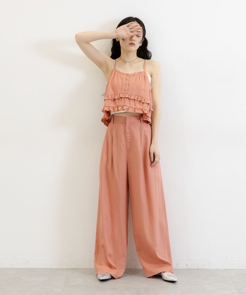 RAGEBLUE（レイジブルー）の「リネンフリルビスチェ/セットアップ対応（キャミソール・レディース・ホワイト/レッド・FREE）」の20枚目の写真