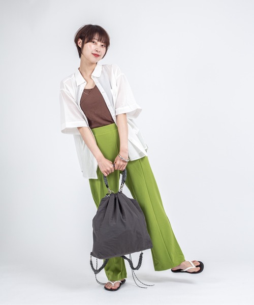 REGENCY WORKS(リージェンシーワークス)の「【Regency work/リージェンシー ワークス】巾着バッグ ナイロン マチ付き4WAY ナップサック(トートバッグ・レディース・ブラック/チャコールグレー/ベージュ・FREE)」の20枚目の写真