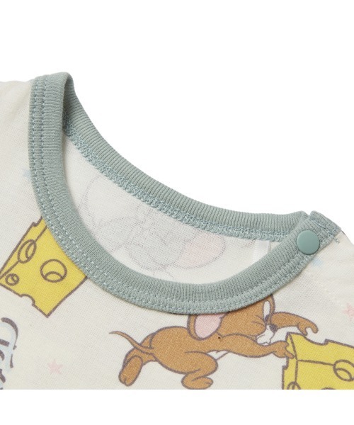 Tom＆Jerry（トムアンドジェリー）の「トム＆ジェリー 半袖ボディスーツ 総柄（ロンパース・キッズ・アイボリー・80ｃｍ/70cm）」の3枚目の写真