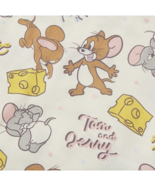 Tom＆Jerry（トムアンドジェリー）の「トム＆ジェリー 半袖ボディスーツ 総柄（ロンパース・キッズ・アイボリー・80ｃｍ/70cm）」の4枚目の写真