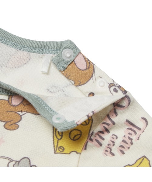 Tom＆Jerry（トムアンドジェリー）の「トム＆ジェリー 半袖ボディスーツ 総柄（ロンパース・キッズ・アイボリー・80ｃｍ/70cm）」の5枚目の写真