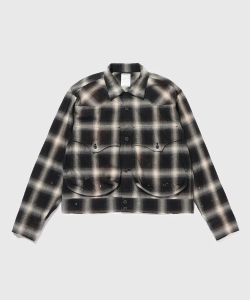 FACCIES（ファチーズ）の「【FACCIES】FADED OMBRE WESTERN SHORT BLS（シャツ/ブラウス・メンズ・ブラック/グレー・1）」の2枚目の写真