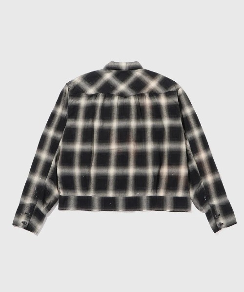 FACCIES（ファチーズ）の「【FACCIES】FADED OMBRE WESTERN SHORT BLS（シャツ/ブラウス・メンズ・ブラック/グレー・1）」の3枚目の写真