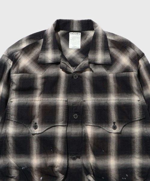 FACCIES（ファチーズ）の「【FACCIES】FADED OMBRE WESTERN SHORT BLS（シャツ/ブラウス・メンズ・ブラック/グレー・1）」の5枚目の写真