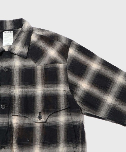 FACCIES（ファチーズ）の「【FACCIES】FADED OMBRE WESTERN SHORT BLS（シャツ/ブラウス・メンズ・ブラック/グレー・1）」の6枚目の写真