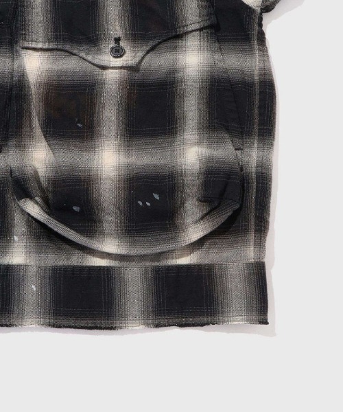 FACCIES（ファチーズ）の「【FACCIES】FADED OMBRE WESTERN SHORT BLS（シャツ/ブラウス・メンズ・ブラック/グレー・1）」の8枚目の写真