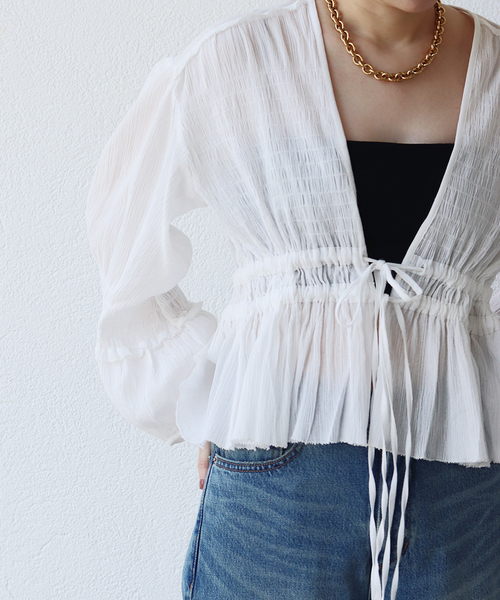 plage（プラージュ）の「《WEB限定追加》R’IAM SWEET ブラウス（シャツ/ブラウス・レディース・ブラック/ホワイト・FREE）」の19枚目の写真