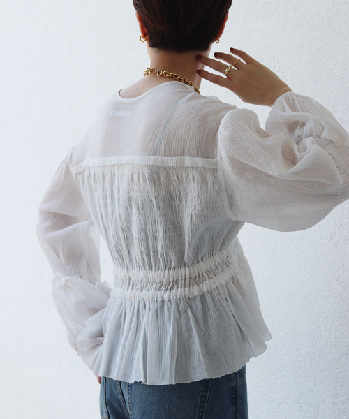 plage（プラージュ）の「《WEB限定追加》R’IAM SWEET ブラウス（シャツ/ブラウス・レディース・ブラック/ホワイト・FREE）」の16枚目の写真