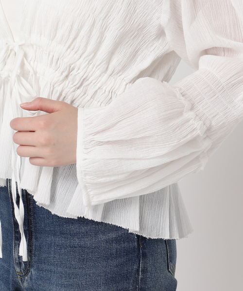 plage（プラージュ）の「《WEB限定追加》R’IAM SWEET ブラウス（シャツ/ブラウス・レディース・ブラック/ホワイト・FREE）」の9枚目の写真