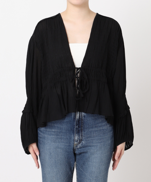 plage（プラージュ）の「《WEB限定追加》R’IAM SWEET ブラウス（シャツ/ブラウス・レディース・ブラック/ホワイト・FREE）」の4枚目の写真