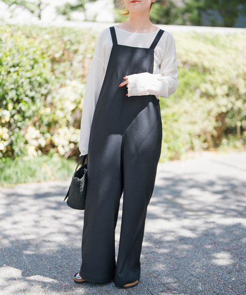 Spick & Span(スピックアンドスパン)の「《WEB限定 / 追加》ドライクロスコンビネゾン(サロペット/オーバーオール・レディース・ネイビー/ベージュ・38/36)」の17枚目の写真