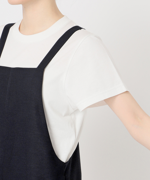 Spick & Span(スピックアンドスパン)の「《WEB限定 / 追加》ドライクロスコンビネゾン(サロペット/オーバーオール・レディース・ネイビー/ベージュ・38/36)」の10枚目の写真