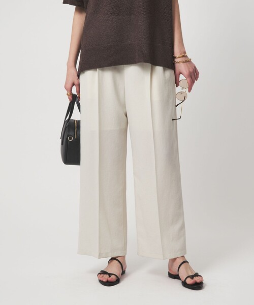 green label relaxing（グリーンレーベルリラクシング）の「【結論シリーズ】ドライクロス ニーハイワイド オフホワイト［size SHORT/TALLあり］（その他パンツ・レディース・オフホワイト・TALL/40/38/36/34/SHORT）」の4枚目の写真