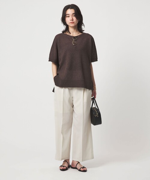 green label relaxing（グリーンレーベルリラクシング）の「【結論シリーズ】ドライクロス ニーハイワイド オフホワイト［size SHORT/TALLあり］（その他パンツ・レディース・オフホワイト・TALL/40/38/36/34/SHORT）」の7枚目の写真