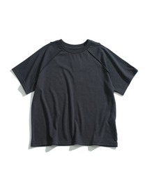 インサイドアウト ラグラン ショート丈 半袖Tシャツ / クロップド ギミック カットソー【ユニセックス】