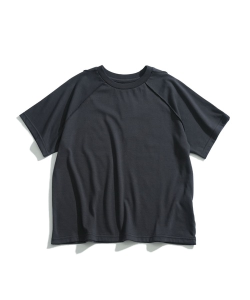 Starting Over(スターティングオーバー)の「インサイドアウト ラグラン ショート丈 半袖Tシャツ / クロップド ギミック カットソー【ユニセックス】(Tシャツ/カットソー・メンズ・カーキブラウン/チャコール/ブラック・L/M)」の2枚目の写真