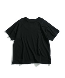 インサイドアウト ラグラン ショート丈 半袖Tシャツ / クロップド ギミック カットソー【ユニセックス】