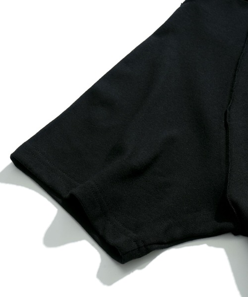 Starting Over(スターティングオーバー)の「インサイドアウト ラグラン ショート丈 半袖Tシャツ / クロップド ギミック カットソー【ユニセックス】(Tシャツ/カットソー・メンズ・カーキブラウン/チャコール/ブラック・L/M)」の6枚目の写真