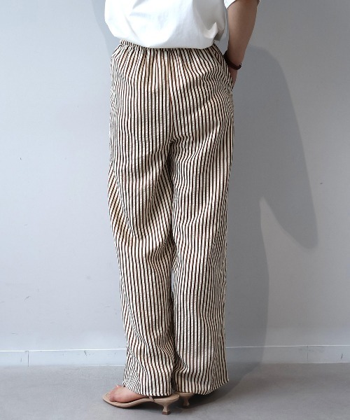 leswel（レスウェル）の「【M/L】サッカーストライプイージーパンツ（その他パンツ・レディース・ネイビー/ブラウン・M/L）」の16枚目の写真
