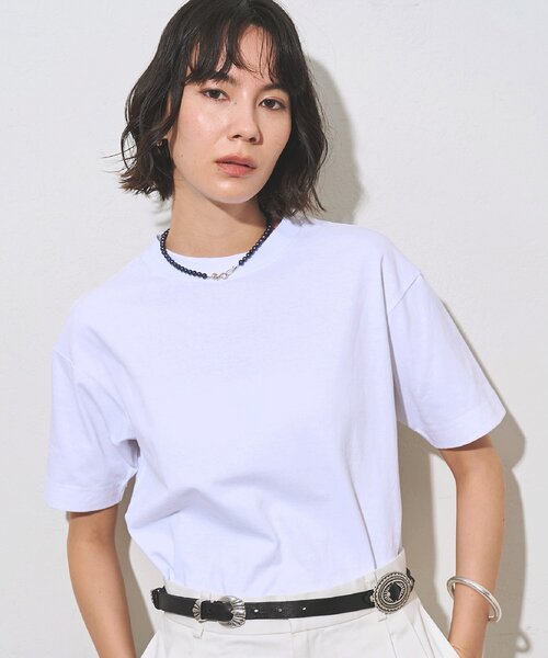 Whim Gazette（ウィムガゼット）の「ヴィンテージ天竺Tシャツ（Tシャツ/カットソー・レディース・グレイッシュベージュ/ブラウン/ベージュ/オフホワイト・FREE）」の2枚目の写真