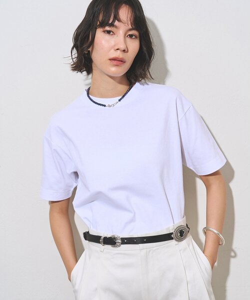 Whim Gazette（ウィムガゼット）の「ヴィンテージ天竺Tシャツ（Tシャツ/カットソー・レディース・グレイッシュベージュ/ブラウン/ベージュ/オフホワイト・FREE）」の5枚目の写真