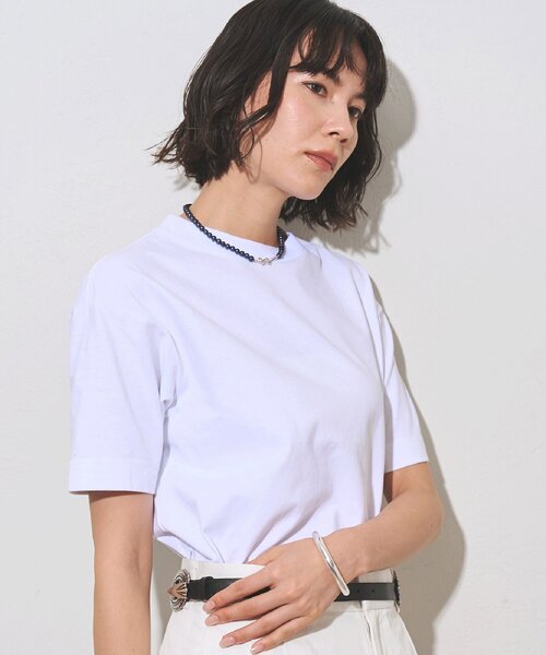 Whim Gazette（ウィムガゼット）の「ヴィンテージ天竺Tシャツ（Tシャツ/カットソー・レディース・グレイッシュベージュ/ブラウン/ベージュ/オフホワイト・FREE）」の6枚目の写真