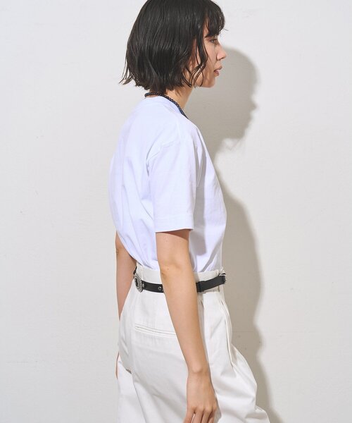 Whim Gazette（ウィムガゼット）の「ヴィンテージ天竺Tシャツ（Tシャツ/カットソー・レディース・グレイッシュベージュ/ブラウン/ベージュ/オフホワイト・FREE）」の8枚目の写真
