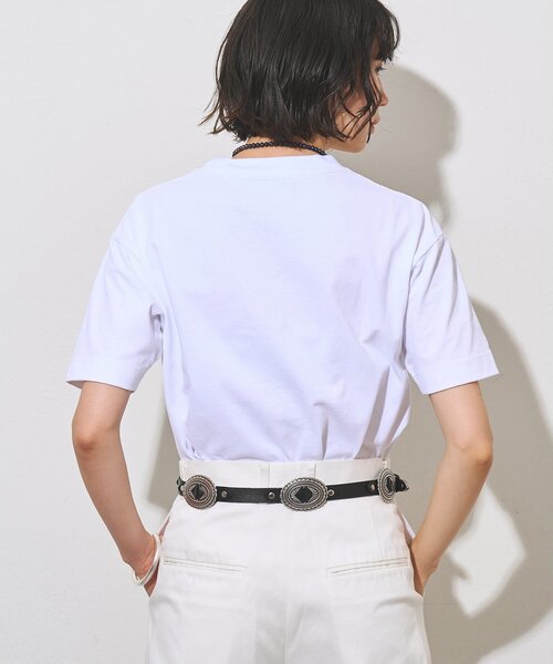 Whim Gazette（ウィムガゼット）の「ヴィンテージ天竺Tシャツ（Tシャツ/カットソー・レディース・グレイッシュベージュ/ブラウン/ベージュ/オフホワイト・FREE）」の9枚目の写真