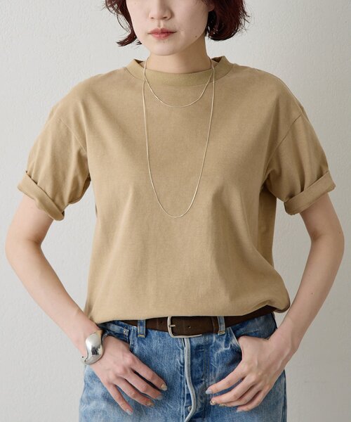 Whim Gazette（ウィムガゼット）の「ヴィンテージ天竺Tシャツ（Tシャツ/カットソー・レディース・グレイッシュベージュ/ブラウン/ベージュ/オフホワイト・FREE）」の18枚目の写真