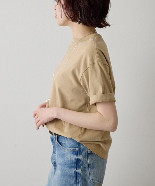 Whim Gazette（ウィムガゼット）の「ヴィンテージ天竺Tシャツ（Tシャツ/カットソー・レディース・グレイッシュベージュ/ブラウン/ベージュ/オフホワイト・FREE）」の19枚目の写真