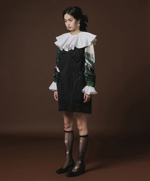 NON TOKYO（ノントーキョー）の「PRINT KNIT PULLOVER TOP（ニット/セーター・レディース・カーキ/パープル/カラフル・1/2/3）」の5枚目の写真