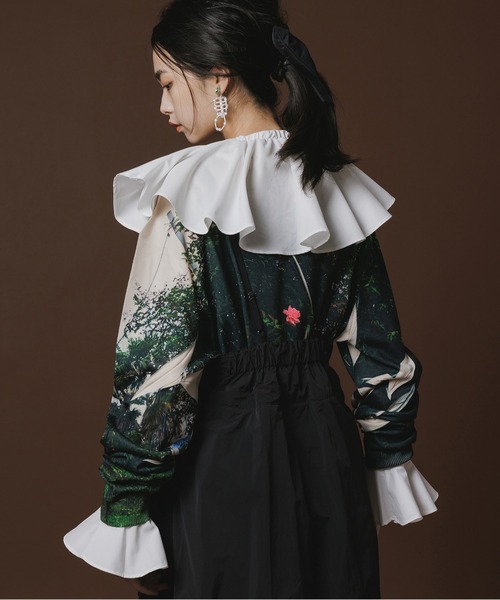 NON TOKYO（ノントーキョー）の「PRINT KNIT PULLOVER TOP（ニット/セーター・レディース・カーキ/パープル/カラフル・1/2/3）」の7枚目の写真