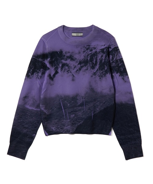 NON TOKYO（ノントーキョー）の「PRINT KNIT PULLOVER TOP（ニット/セーター・レディース・カーキ/パープル/カラフル・1/2/3）」の12枚目の写真