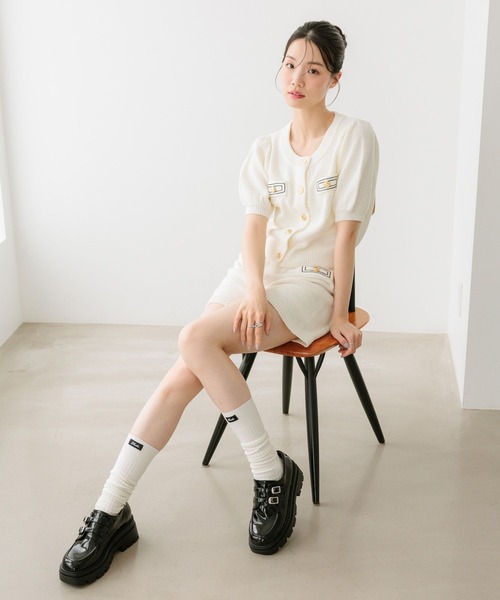 Heather(ヘザー)の「ゴールドボタンステッチショートパンツ 670463(その他パンツ・レディース・アイボリー/グレー/ネイビー・FREE)」の5枚目の写真