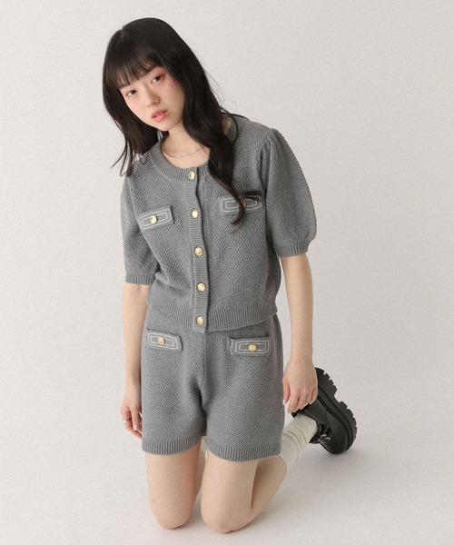Heather(ヘザー)の「ゴールドボタンステッチショートパンツ 670463(その他パンツ・レディース・アイボリー/グレー/ネイビー・FREE)」の6枚目の写真