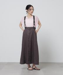 NANO universe | European Flax サスペンダー付きスカート(セットアップ可)(スカート)
