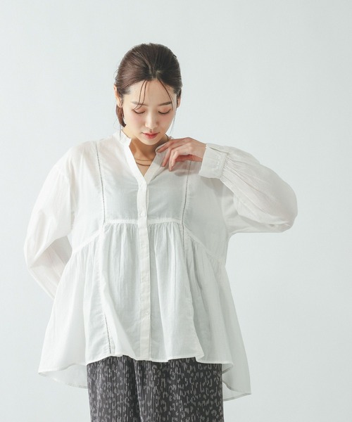 GLOBAL WORK(グローバルワーク)の「meets India/ハシゴレースブラウス/601190(シャツ/ブラウス・レディース・ブルー/オフホワイト/イエロー/ブラック・LARGE/MEDIUM)」の8枚目の写真