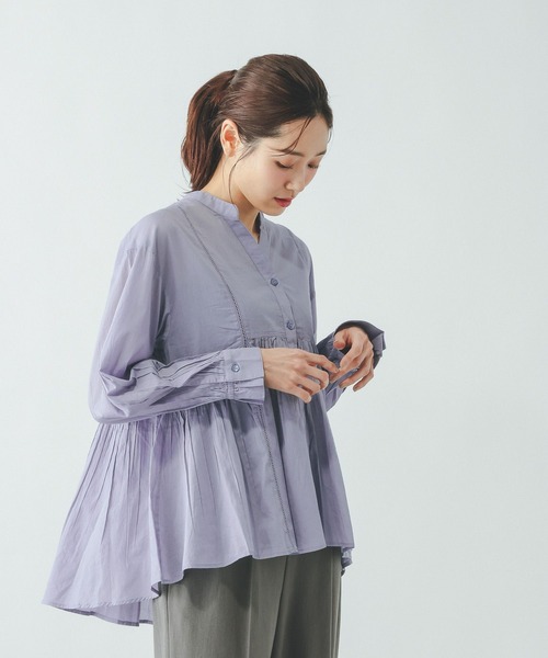 GLOBAL WORK(グローバルワーク)の「meets India/ハシゴレースブラウス/601190(シャツ/ブラウス・レディース・ブルー/オフホワイト/イエロー/ブラック・LARGE/MEDIUM)」の15枚目の写真