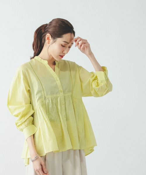 GLOBAL WORK(グローバルワーク)の「meets India/ハシゴレースブラウス/601190(シャツ/ブラウス・レディース・ブルー/オフホワイト/イエロー/ブラック・LARGE/MEDIUM)」の20枚目の写真