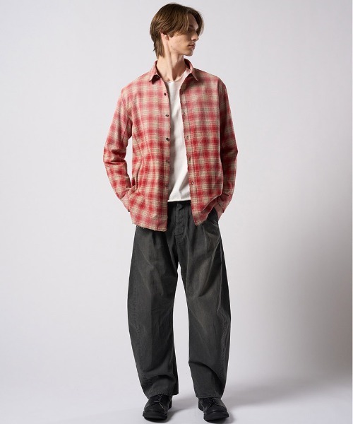 wjk(ダヴルジェイケイ)の「mlt5660- tight jersey cut-off L-S ロングスリーブカットソー(7137 cj57j)(Tシャツ/カットソー・メンズ・ホワイト/ダークネイビー/チャコールグレー/ブラック・S/M/L/XL)」の15枚目の写真