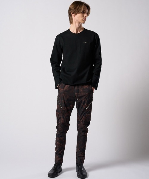 wjk(ダヴルジェイケイ)の「mlt5660- tight jersey cut-off L-S ロングスリーブカットソー(7137 cj57j)(Tシャツ/カットソー・メンズ・ホワイト/ダークネイビー/チャコールグレー/ブラック・S/M/L/XL)」の19枚目の写真