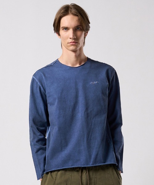 wjk(ダヴルジェイケイ)の「mlt5660- tight jersey cut-off L-S ロングスリーブカットソー(7137 cj57j)(Tシャツ/カットソー・メンズ・ホワイト/ダークネイビー/チャコールグレー/ブラック・S/M/L/XL)」の21枚目の写真