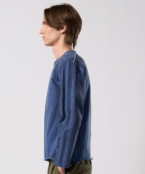 wjk(ダヴルジェイケイ)の「mlt5660- tight jersey cut-off L-S ロングスリーブカットソー(7137 cj57j)(Tシャツ/カットソー・メンズ・ホワイト/ダークネイビー/チャコールグレー/ブラック・S/M/L/XL)」の22枚目の写真