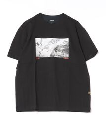 Topo Print Relaxed T-Shirt/オーバーサイズ/リラックスグラフィックプリントTシャツ